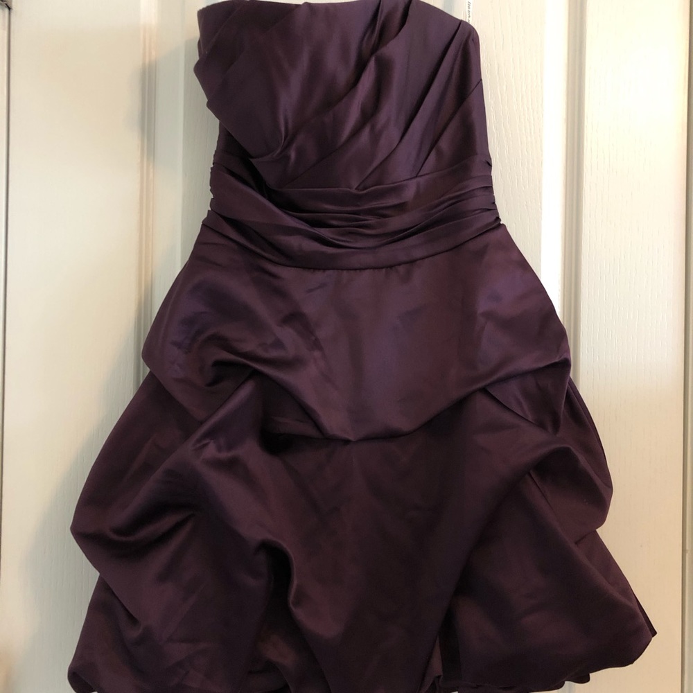 Plum strapless dress size 2